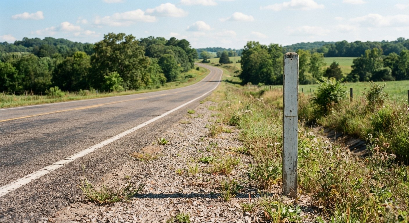 Highway through open country
